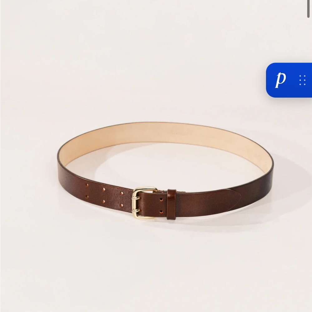 Elegant Brown Leather Belt